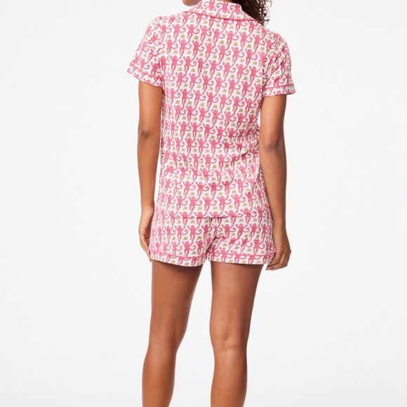 Roller Rabbit Pink Monkey Polo Pajamas - Picture 3 of 7